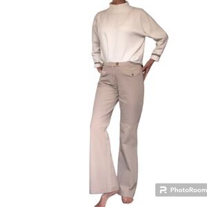 L.L. Bean Wide Leg Flare Cotton  Casual Dress Pants Size 7/8-28